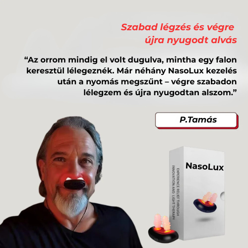 NasoLux™ – Azonnali Orrdugulás és Arcüreg Nyomás Enyhítő Eszköz