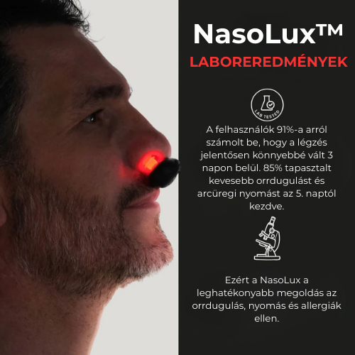 NasoLux™ – Azonnali Orrdugulás és Arcüreg Nyomás Enyhítő Eszköz