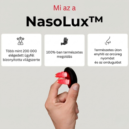 NasoLux™ – Azonnali Orrdugulás és Arcüreg Nyomás Enyhítő Eszköz