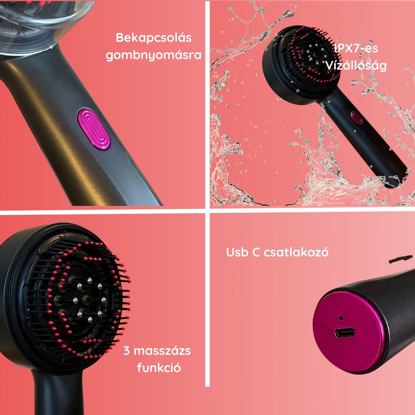 Soralux-Fejbőr masszírozó hajhullás ellen