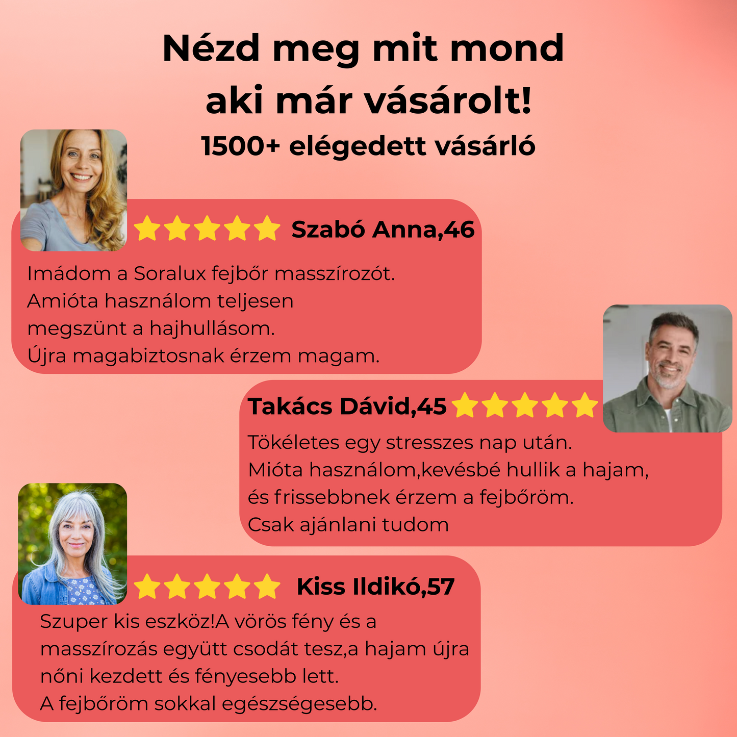 Soralux-Fejbőr masszírozó hajhullás ellen