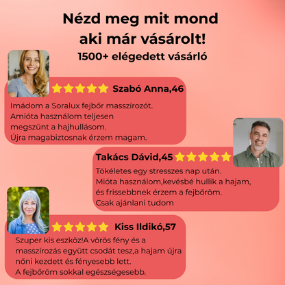 Soralux-Fejbőr masszírozó hajhullás ellen